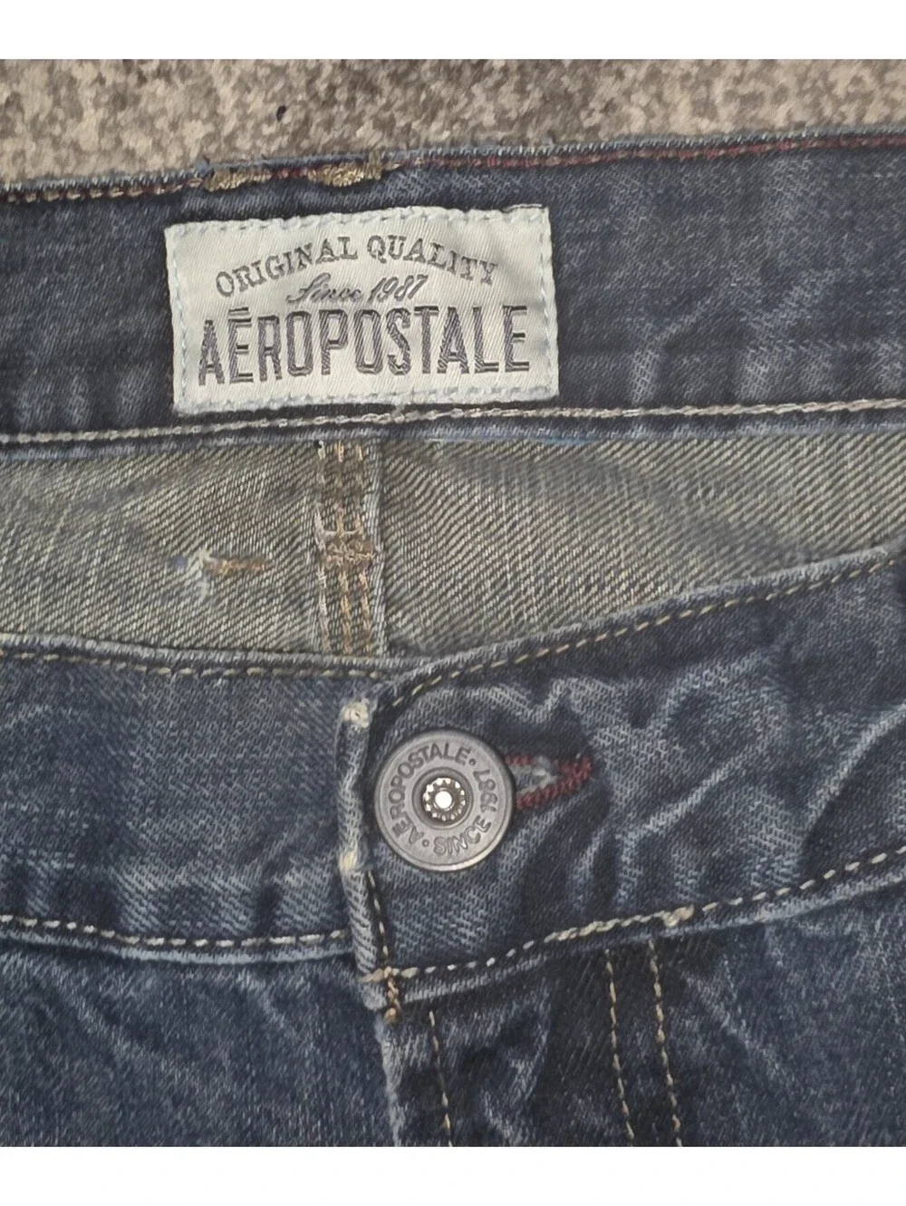 Aeropostale Men's 36x32 Essex Straight Leg Denim Blue Jeans (*READ)